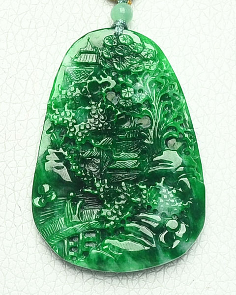 千山一碧_翡翠雕刻_唐三少_玉雕大师网