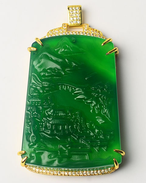 中国古玩 唐物 緑砡石 翡翠 青砡手彫水盠 chinese-republic-period-carved