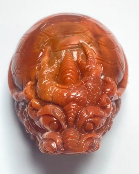 本翡翠　龍彫刻　52g 東Y7-0404☆2F 本翡翠 龍彫刻 52g 東Y7-04042F